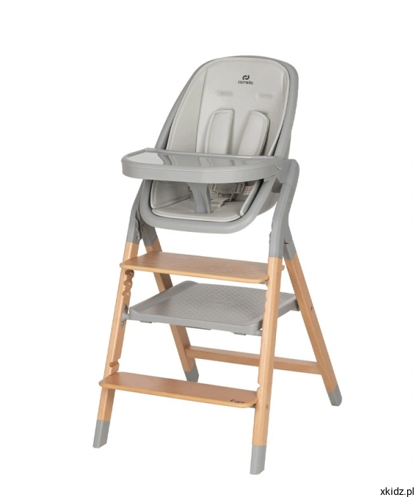 Krzesełko Carrello Ergo Nordic Grey - tryb krzesełka do karmienia ze stolikiem
