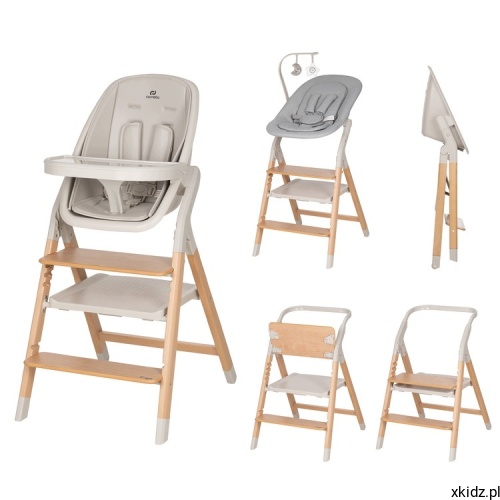 Krzesełko do karmienia 4w1 Carrello Ergo Linen Beige - widok całej konstrukcji