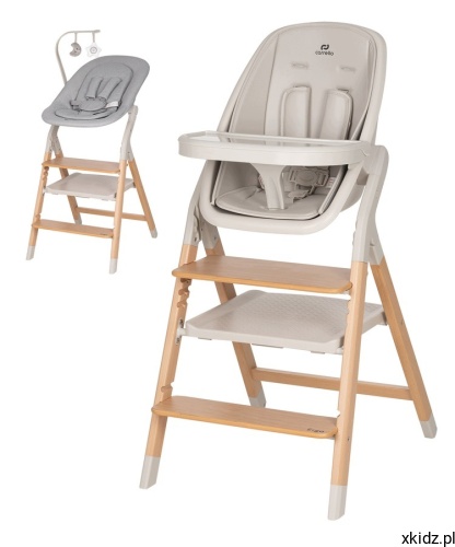Krzesełko Carrello Ergo Linen Beige - lniana beżowa tapicerka w trybie krzesełka