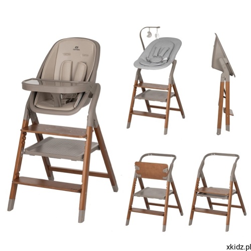 Krzesełko do karmienia 4w1 Carrello Ergo Shadow Beige - widok całej konstrukcji