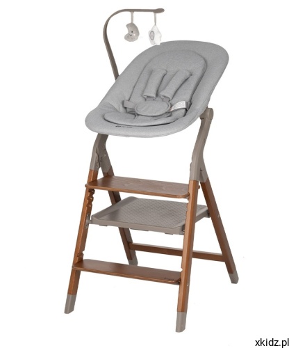 Krzesełko Carrello Ergo Shadow Beige - funkcja leżaczka z pałąkiem z zabawkami