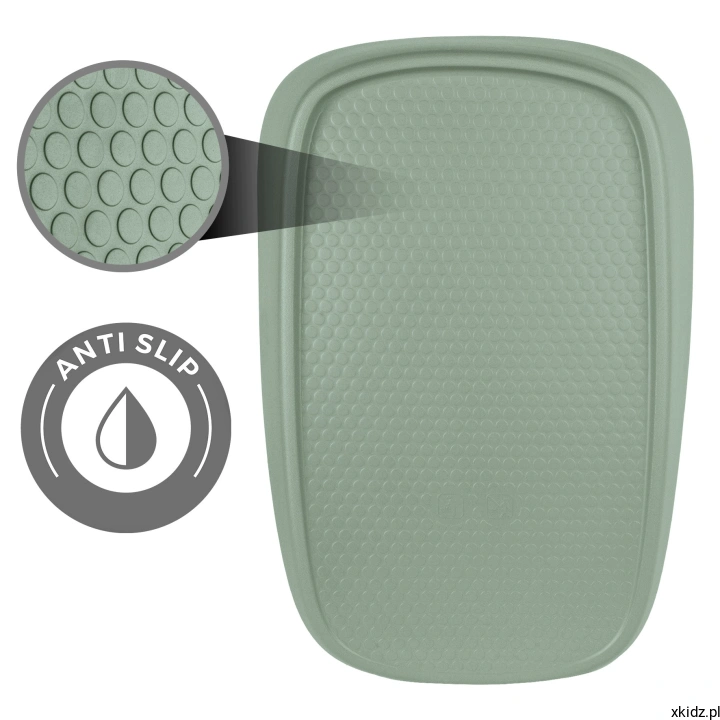 Mata do przewijania Kidwell TIBI Sage Green - antypoślizgowy spód stabilny na komodzie