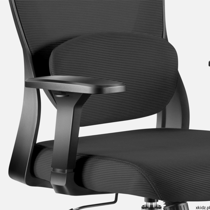 Fotel biurowy Mark Adler Manager 3.2 Black - regulowana podpora lędźwiowa oparcia
