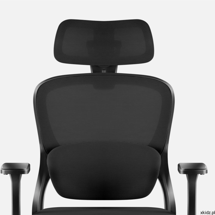 Fotel biurowy Mark Adler Manager 3.2 Black - czarne siatkowe oparcie z tkaniny Mesh HD