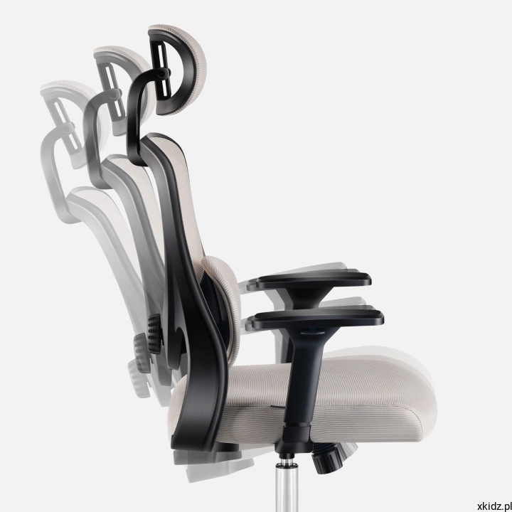 Fotel biurowy Mark Adler Manager 3.2 Grey - funkcja bujania Softflex w odchylonym oparciu