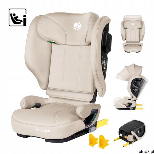 Fotelik samochodowy Tulano Joy 55 Beige - widok całego fotelika w kolorze beżowym