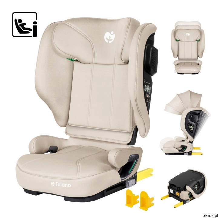 Fotelik samochodowy Tulano Joy 55 Beige - widok całego fotelika w kolorze beżowym
