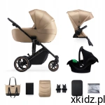 Kinderkraft Wózek wielofunkcyjny 3w1 z fotelikiem +akcesoria PRIME 2 beżowy