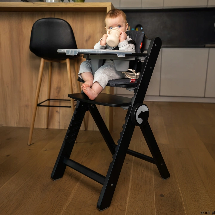 Krzesełko do karmienia Kidnort Drömmer Unique Black - krzesełko w jadalni