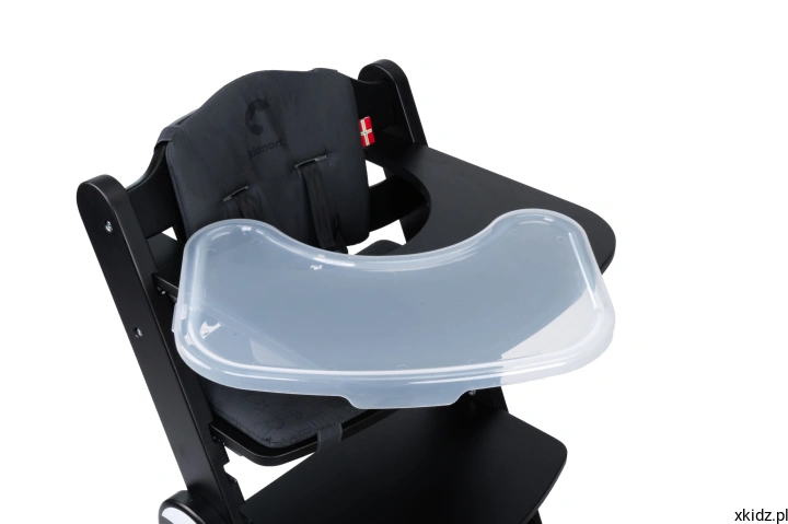Krzesełko do karmienia Kidnort Drömmer Unique Black - podwójna tacka