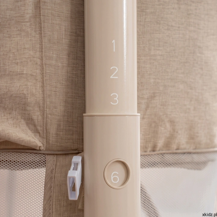 Łóżeczko dostawne 4w1 Kidnort Snäckskal Beige - regulacja wysokości 6 poziomów