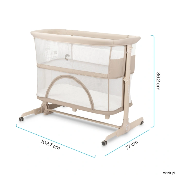 Łóżeczko dostawne 4w1 Kidnort Snäckskal Beige - parametry techniczne