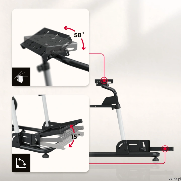 Kokpit do simracingu Huzaro Speed 5.5 - płyta kierownicy z pięcioma położeniami pochylenia