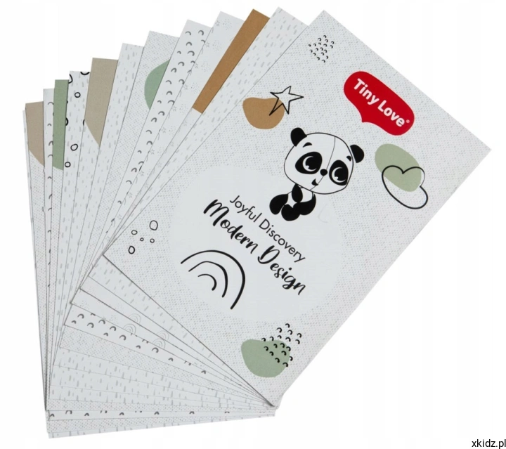Mata edukacyjna Tiny Love Decor z drewnianym stojakiem - karty miesięcy od 1 do 12 do pamiątkowych zdjęć
