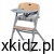 Krzesełko do karmienia 3w1 Kinderkraft LIVY Wood - widok całego krzesełka z drewna dębowego