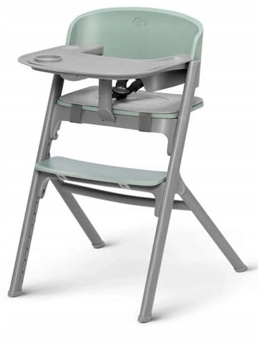 Krzesełko do karmienia 3w1 Kinderkraft LIVY Olive Green - widok całego krzesełka w kolorze zielonym