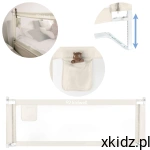 Kidwell Barierka do łózka ochronna zabezpieczająca TIVA 180 cm wysoka Beige