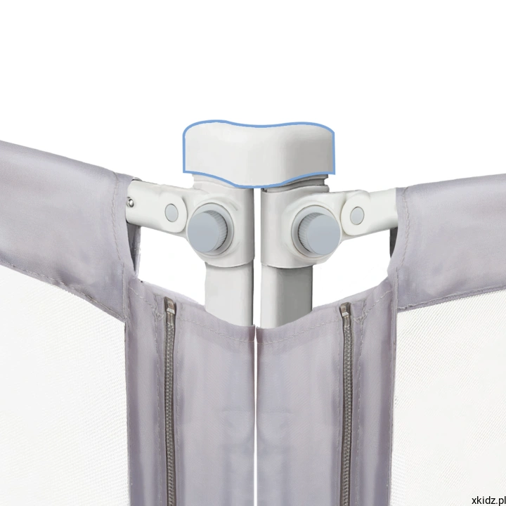 Barierka do łóżka Kidwell TIVA 180 cm Grey - dwie barierki połączone łącznikiem