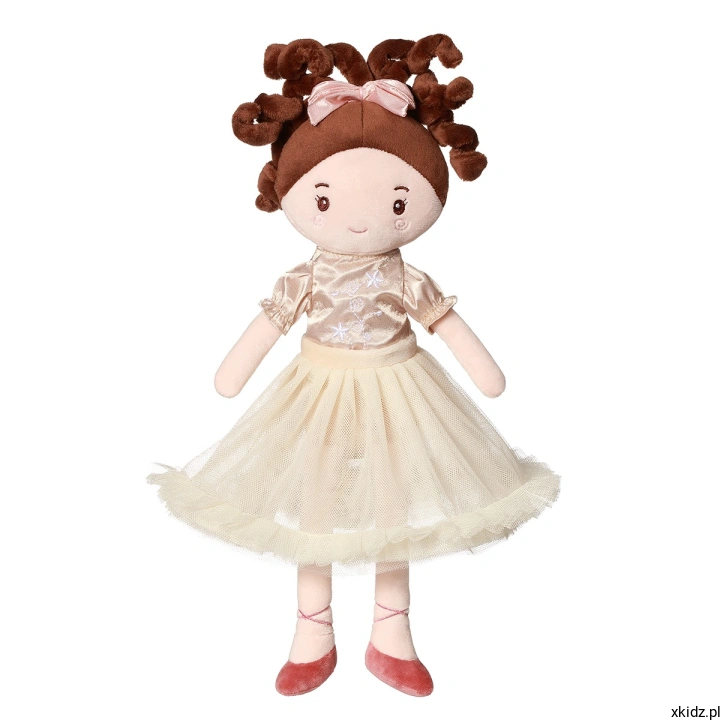 Lalka księżniczka szmacianka BabyOno Polly 31 cm - tiulowa spódniczka z bliska