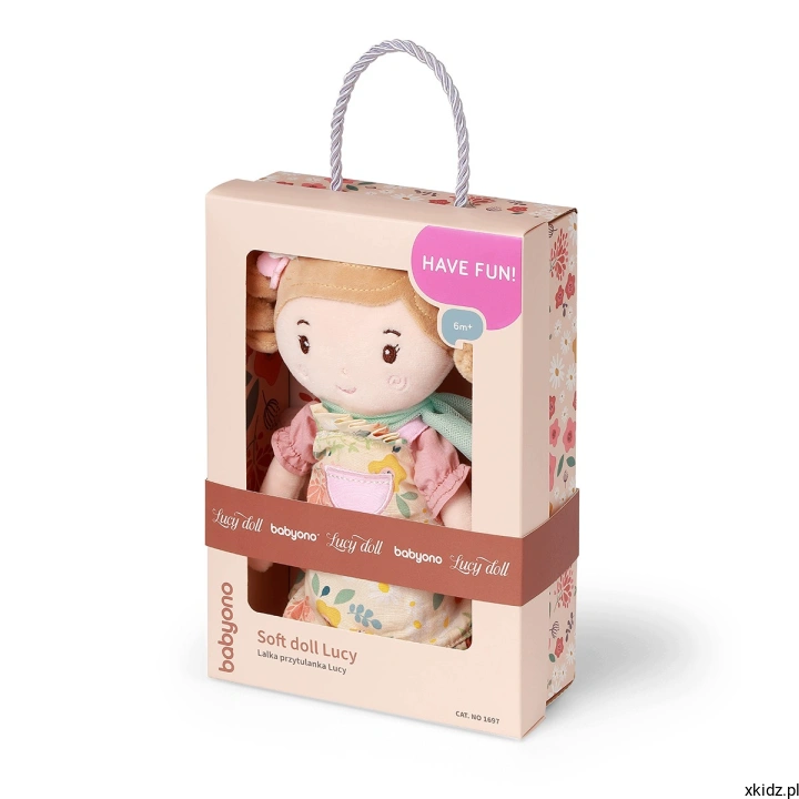 Lalka przytulanka szmacianka BabyOno Lucy 31 cm - lalka w ozdobnym opakowaniu