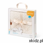 Babyono Kocyk 75 x 100cm MERINO WOOL otulacz z wełny 1648/03 Ecru