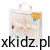 Kocyk z wełny merino Babyono 75x100 cm Ecru - kocyk w pudełku z okienkiem i wstążką