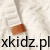 Kocyk z wełny merino Babyono 75x100 cm Ecru - splot wełny merino z bliska