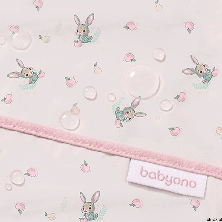 Śliniak z długim rękawem Babyono Bunny - wodoodporna powłoka PU