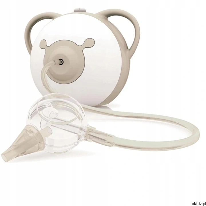 Aspirator elektryczny Nosiboo Pro Beige - widok całego urządzenia z głowicą
