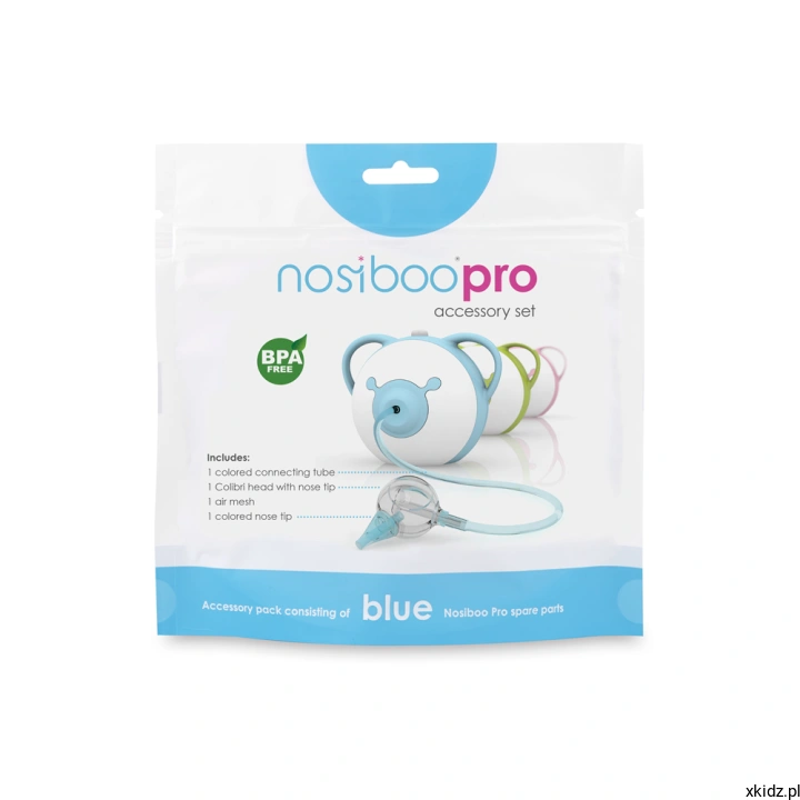 Akcesoria do aspiratora Nosiboo Pro Blue - komplet elementów w opakowaniu