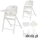 Lionelo Krzesełko do karmienia drewniane 3w1 CELIA white/cream
