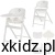 Krzesełko do karmienia Lionelo Celia 3w1 White/Cream - widok całego drewnianego krzesełka z BabySetem