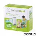 Korbell Refill 9L 3-Pack – Biodegradowalne Worki do Kosza na Pieluchy do 450 Pieluch