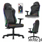 Huzaro FOTEL GAMINGOWY Ranger 5.7 ergonomiczny PODUSZKA + WELUR Black RGB