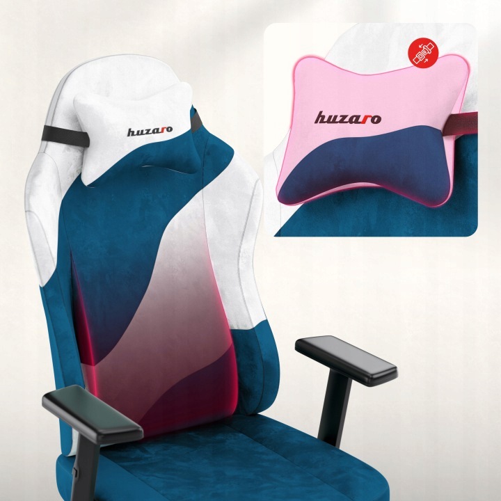 Fotel gamingowy Huzaro Ranger 5.7 Blue - poduszka pod kark przy zagłówku