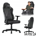 Huzaro FOTEL GAMINGOWY Ranger 5.7 ergonomiczny PODUSZKA + WELUR Black