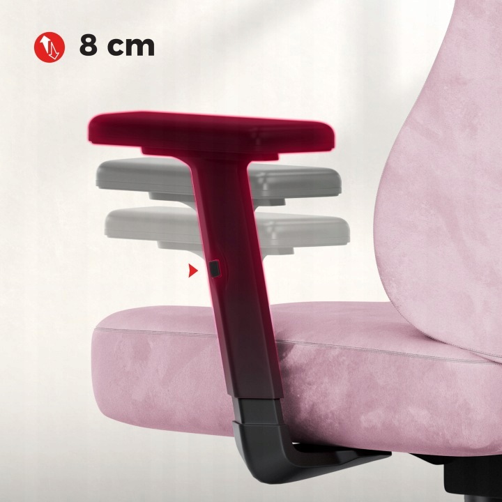 Fotel gamingowy Huzaro Ranger 5.7 Lilac - podłokietniki 1D z regulacją wysokości 8 cm