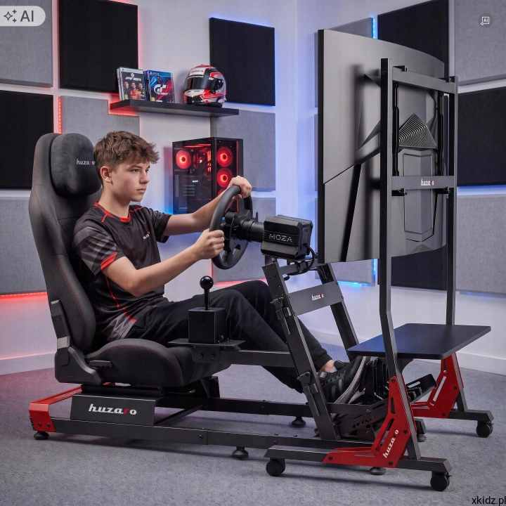 Stojak na telewizor Huzaro Speed 9.2 - stojak przed kokpitem do simracingu