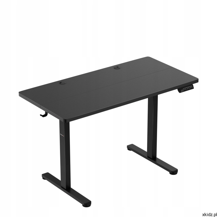 Biurko gamingowe Huzaro Hero 8.1 Black - metalowy stelaż z regulowanymi nóżkami