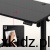 Biurko elektryczne na kółkach Huzaro Hero 7.8 Black - blat z powłoką Carbon Flex, zbliżenie