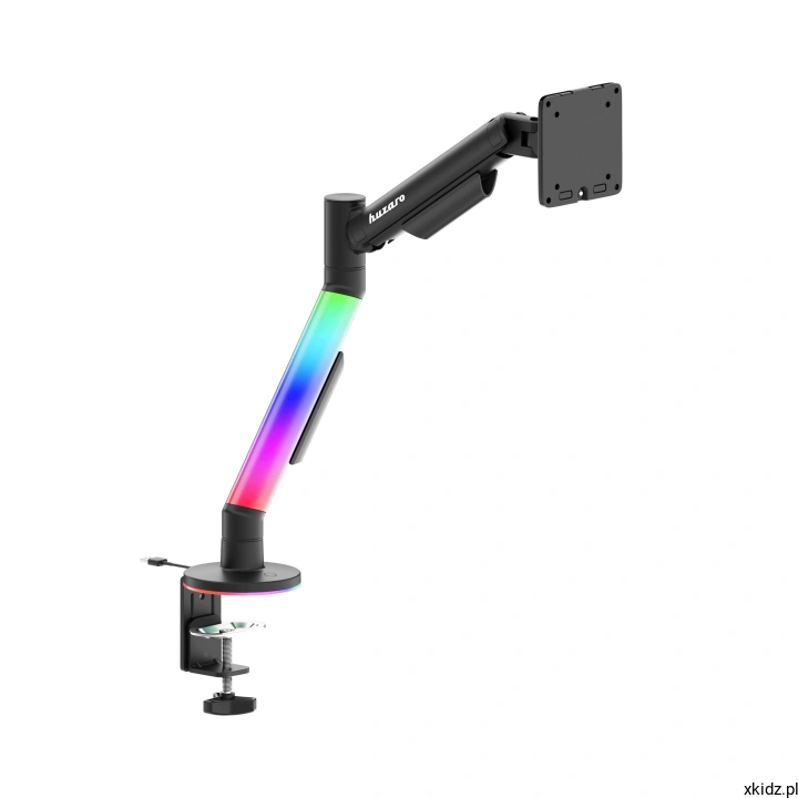 Uchwyt na monitor Huzaro Motion 1.6 RGB - ramię bez monitora, widok całej konstrukcji