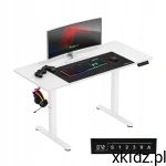 Huzaro ELEKTRYCZNE biurko gamingowe komputerowe regulacja HERO 8.2 White
