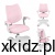 Fotel obrotowy Mark Adler Junior 4.6 Pink - widok całego fotela w kolorze różowym