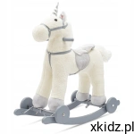 PlayTo Konik koń na biegunach z melodią i kółkami Unicorn white