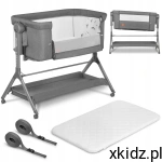 Lionelo Leonie Plus Grey Stone – łóżeczko 3w1 z kołyską 0–9 kg