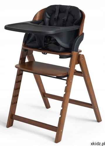Krzesełko Future Design Me&amp;You Black – czarna ekoskóra na konstrukcji z drewna bukowego