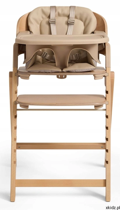 Krzesełko Future Design Me&amp;You Beige – konfiguracja z tacką i 5-punktowymi pasami dla niemowlęcia