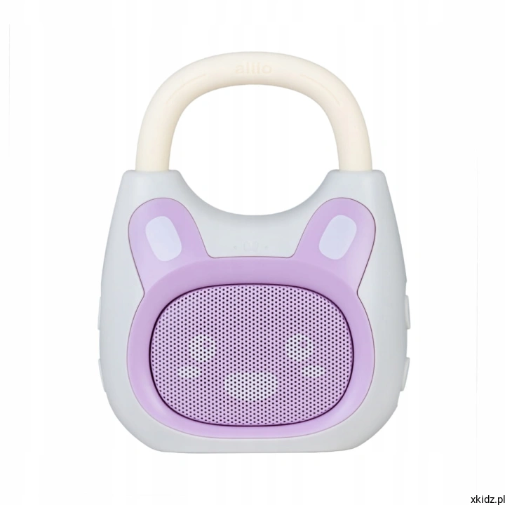 Alilo Pocket Bunny K1 fioletowy - kieszonkowy odtwarzacz MP3 widok z przodu