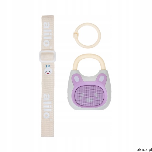 Alilo Pocket Bunny K1 fioletowy - pierścień i pasek do zawieszenia przy wózku