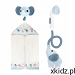Yookidoo Prysznic słonik +okrycie Zestaw kąpielowy Baby Shower SET Blue